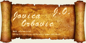 Jovica Orbović vizit kartica